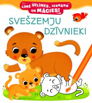 Līmē uzlīmes, izkrāso un mācies! Svešzemju dzīvnieki