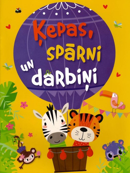 Ķepas, spārni un darbiņi. Dzeltena/violeta