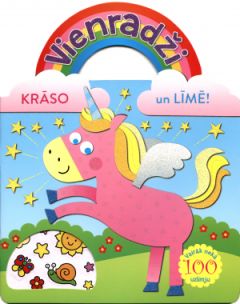 Krāso un līmē! Vienradži (rozā)