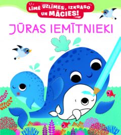 Līmē uzlīmes, izkrāso un mācies! Jūras iemītnieki 