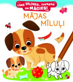 Līmē uzlīmes, izkrāso un mācies! Mājas mīluļi 