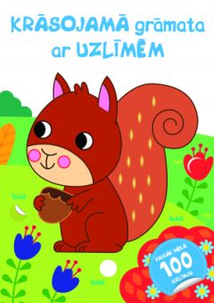 Krāsojamā grāmata ar uzlīmēm. 3+ (vāvere)