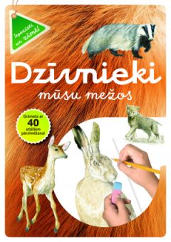 Dzīvnieki mūsu mežos. Grāmata ar 40 attēliem pārzīmēšanai