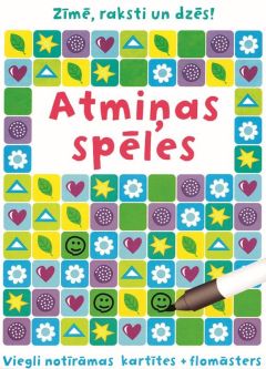 Atmiņas spēles. Viegli notīrāmas kartītes + flomāsters