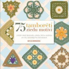 75 tamborēti ziedu motīvi