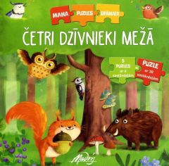 Četri dzīvnieki mežā. Mana puzles grāmata