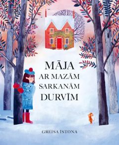 Māja ar mazām sarkanām durvīm